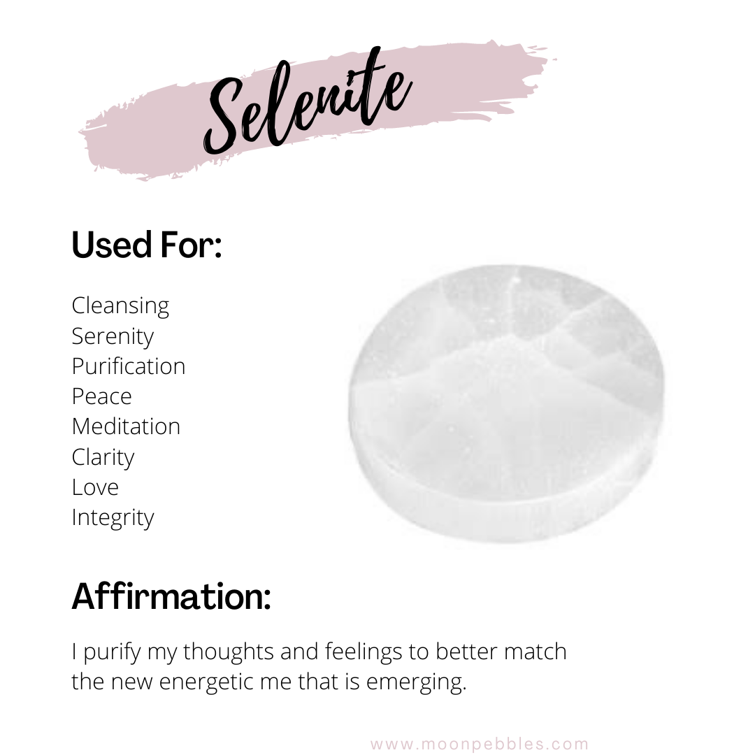 Selenite | Crystals for a good night sleep | Crystal Subscription Box Australia | Moon Pebbles