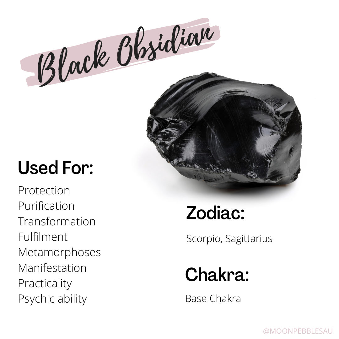 Healing Properties of Black Obsidian Moon Pebbles