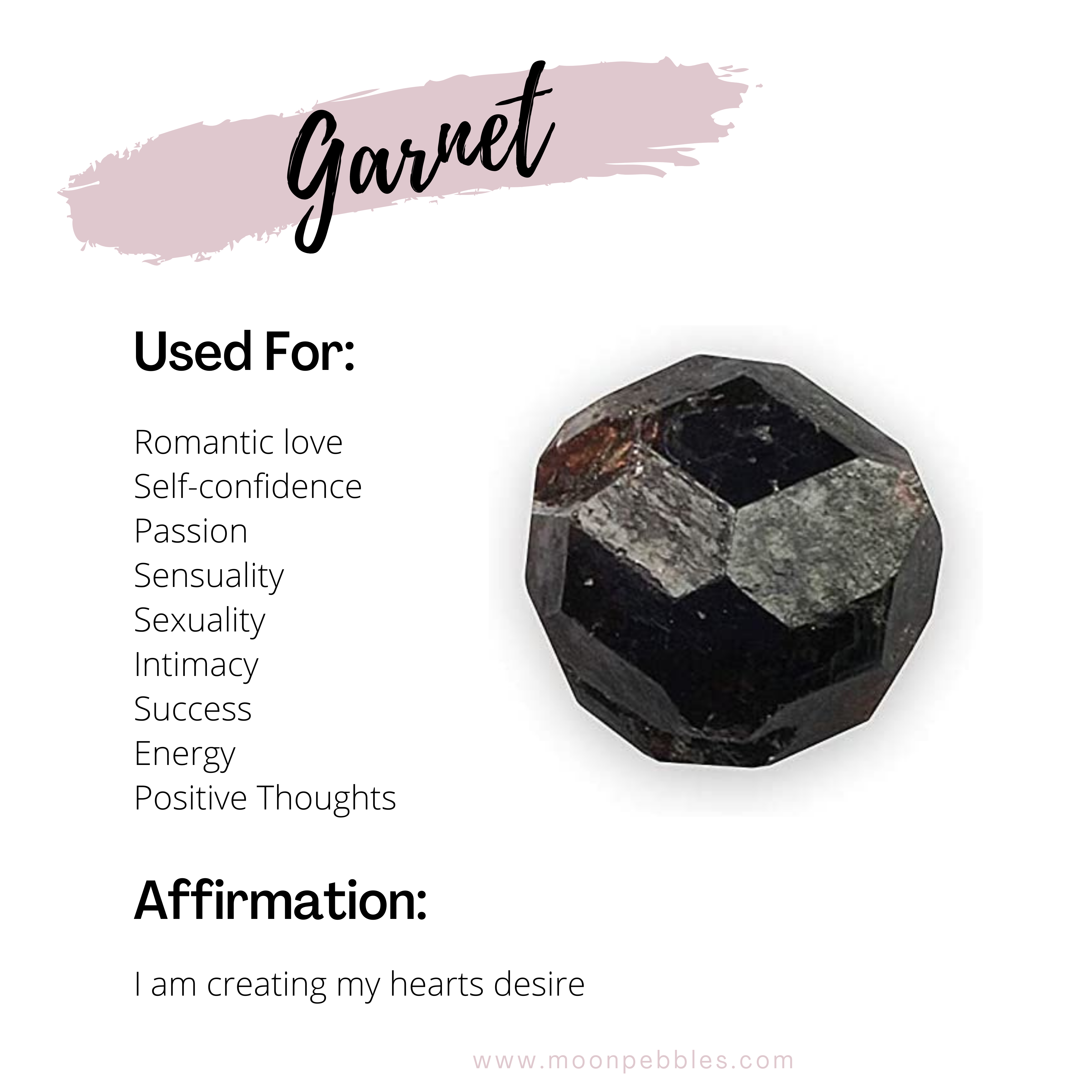 Healing Properties of Garnet Moon Pebbles