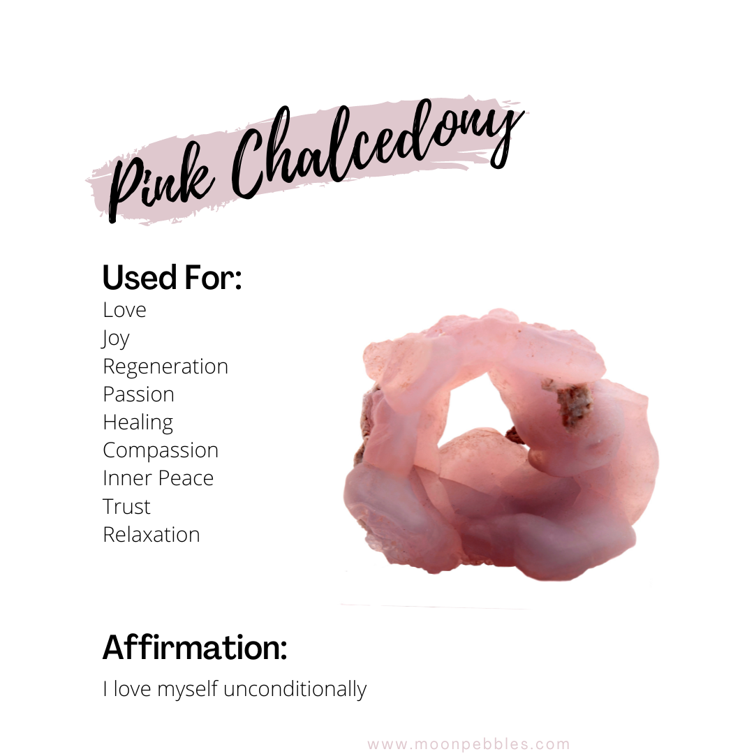 Pink hot sale chalcedony stone