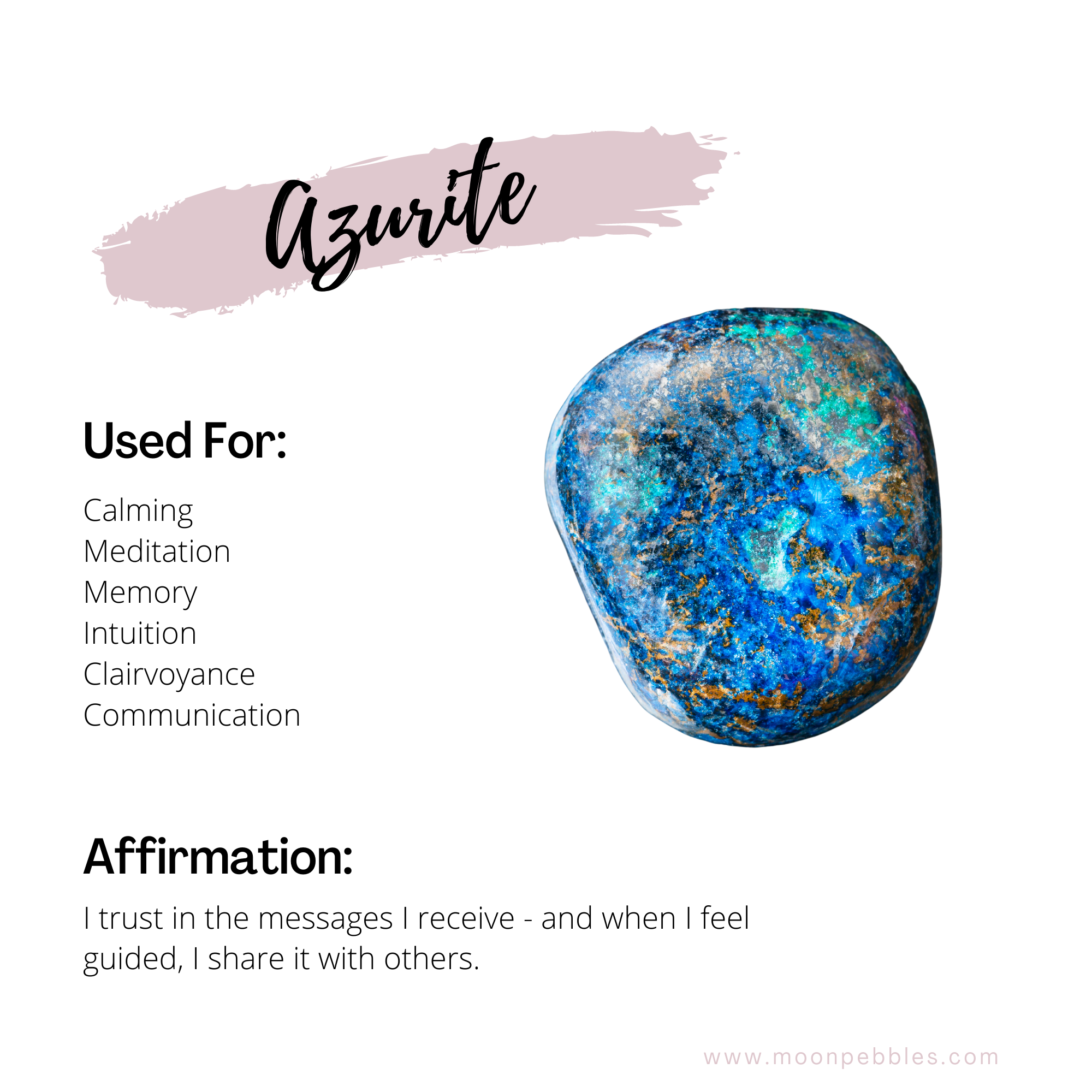 Healing Properties Of Azurite Moon Pebbles
