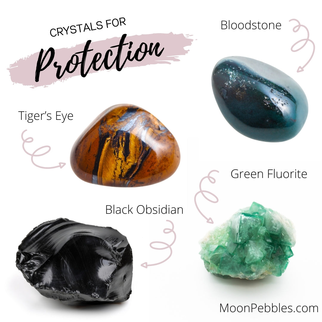 4 Crystals For Your Protection Moon Pebbles