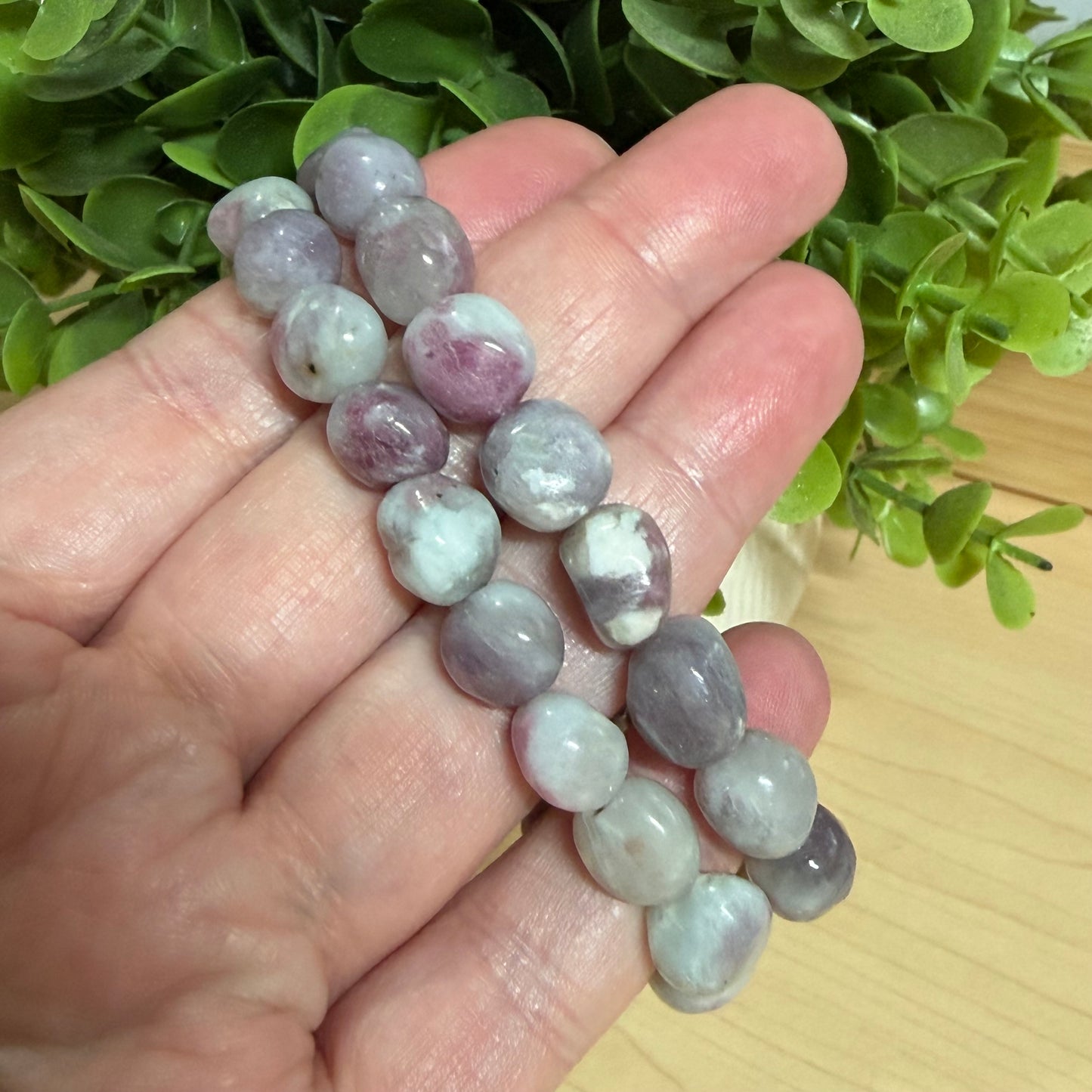 Pink Tourmaline Pebble Bracelet