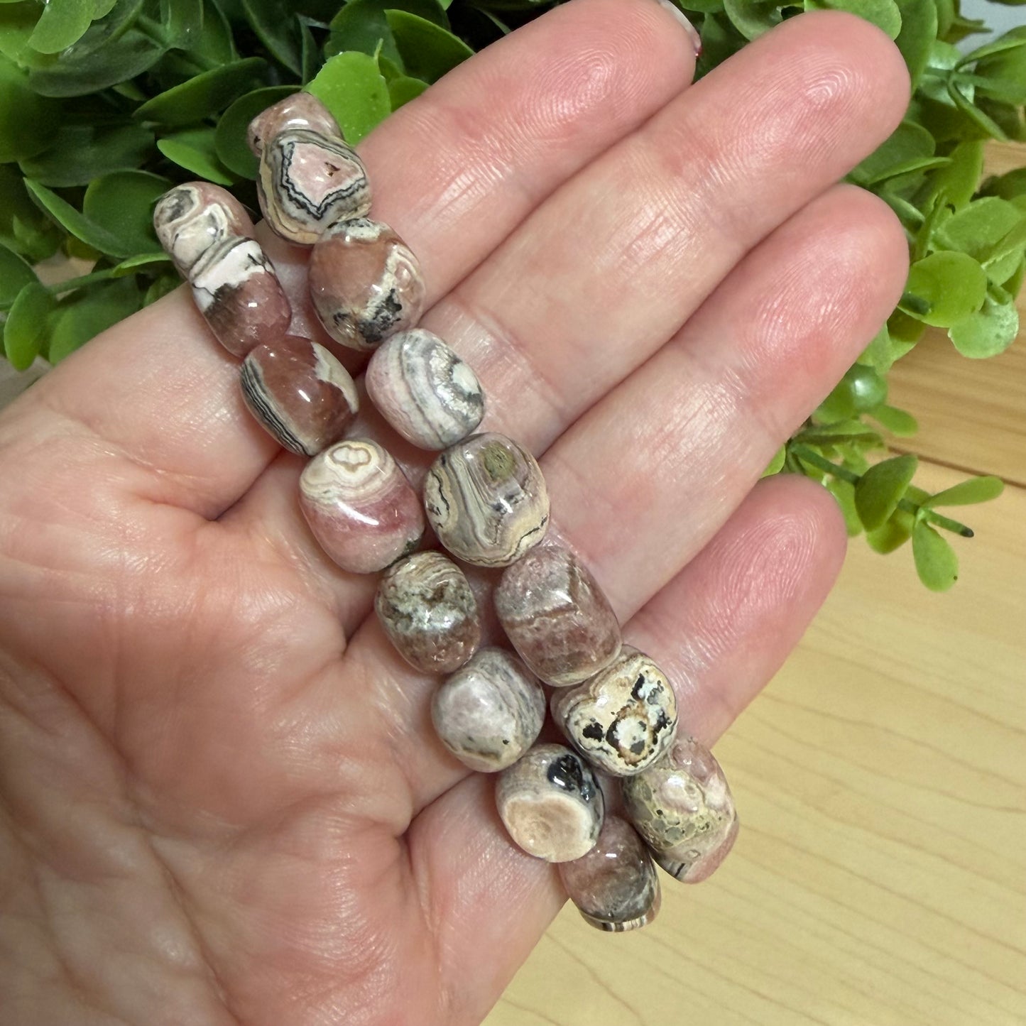Rhodochrosite Pebble Bracelet