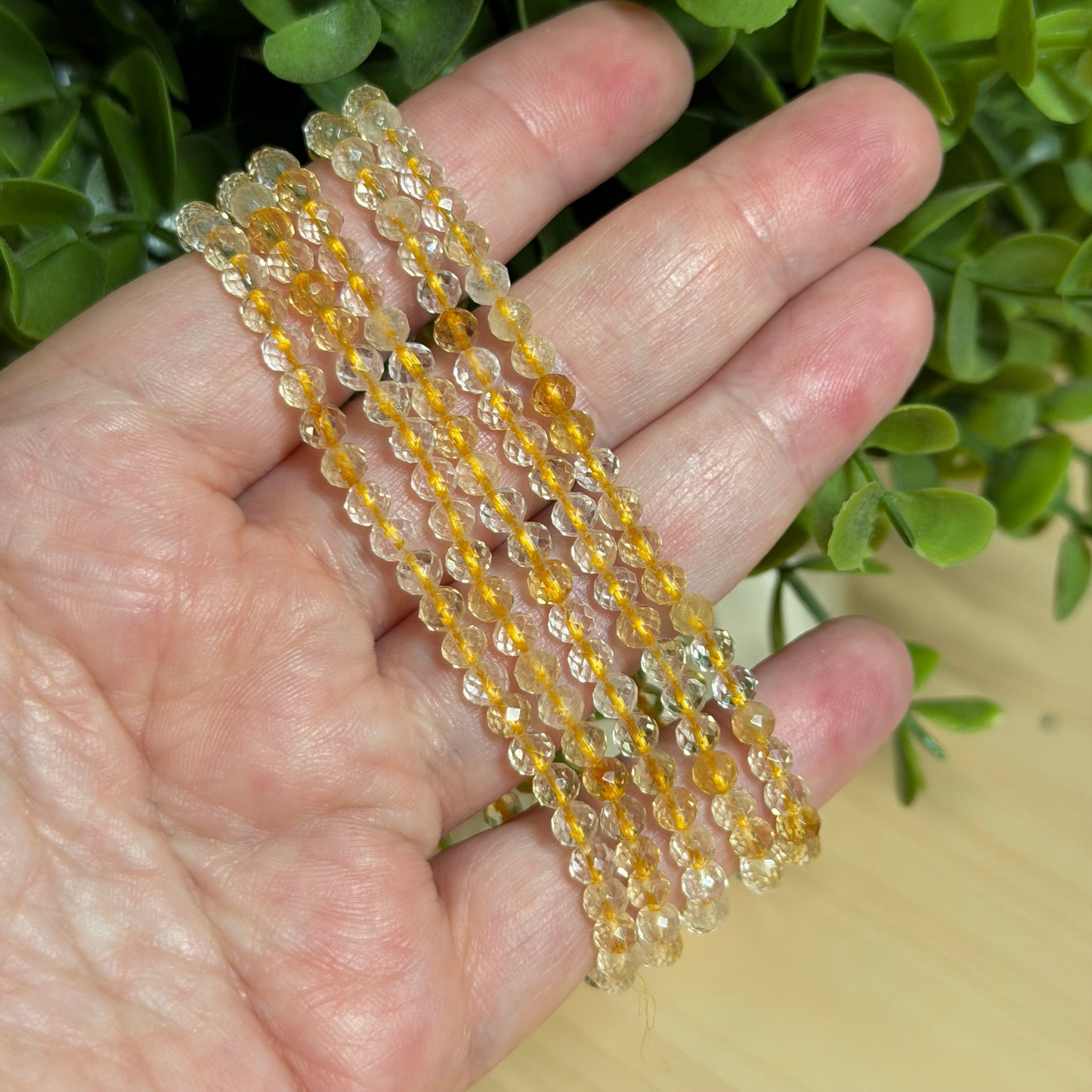 Citrine Faceted Bracelet - 4mm