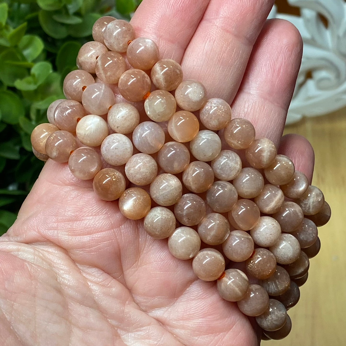 Plus Size - Sunstone Bead Bracelet 8mm - Happiness, Energy and Confidence