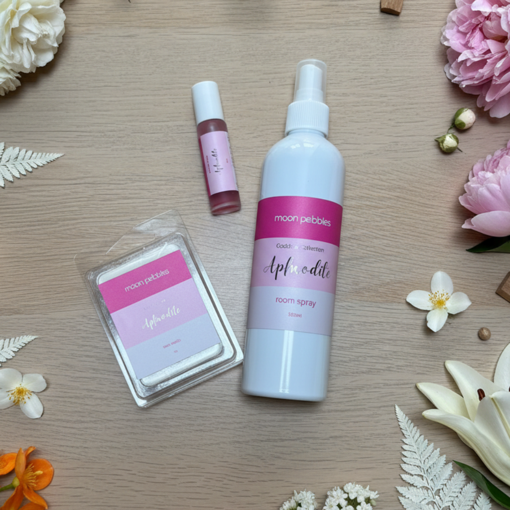 Aphrodite Fragrance Set Flat Lay