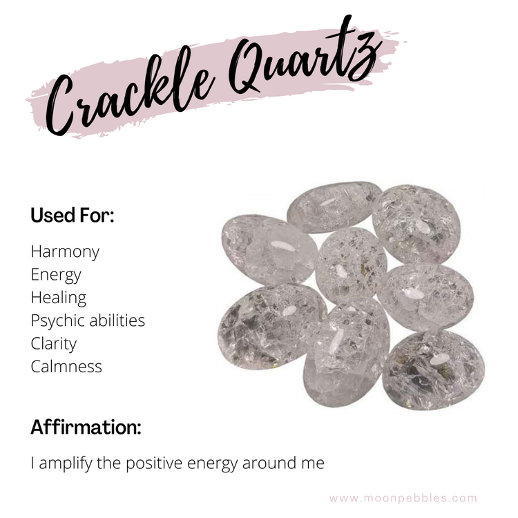 Healing Properties of Clear Crackle Quartz Moon Pebbles