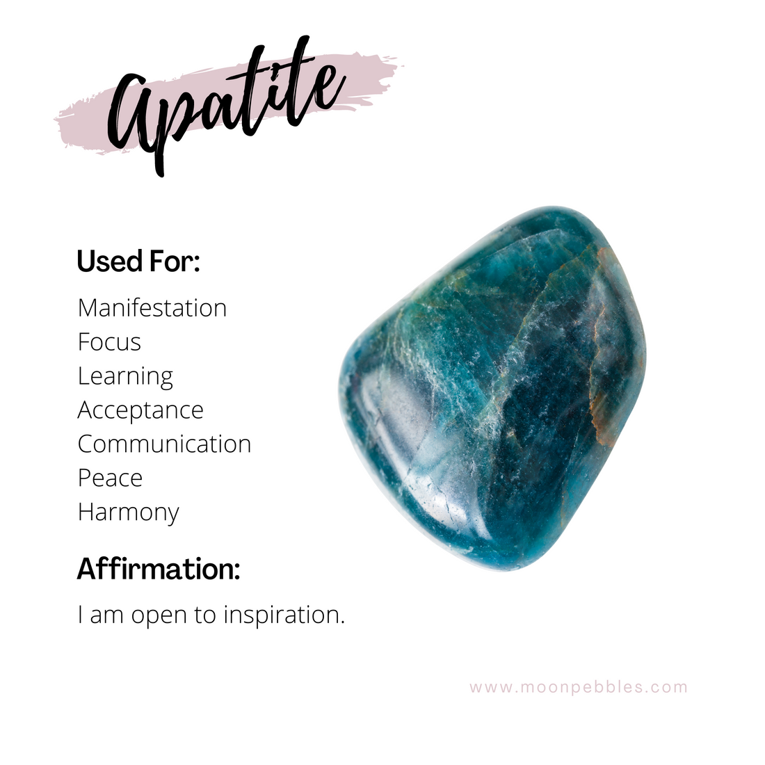 Healing Properties of Blue Apatite | Crystal Subscription Box Australia | Moon Pebbles
