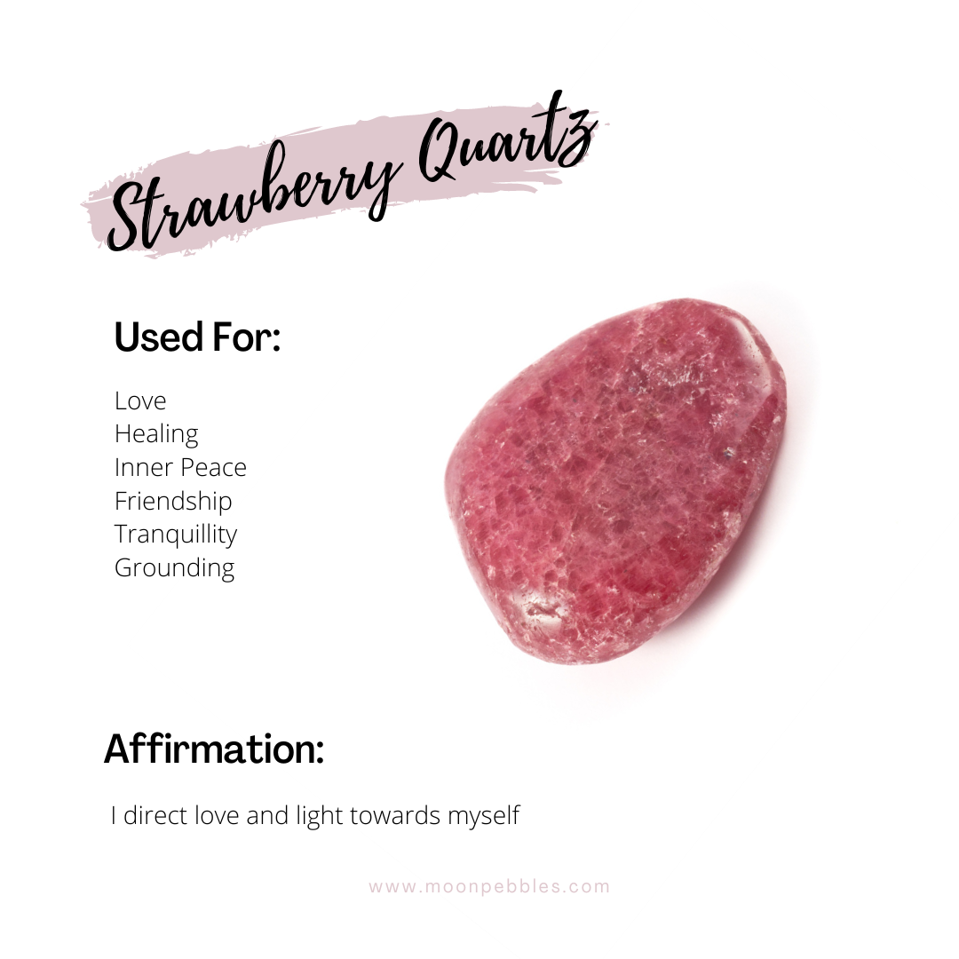 Strawberry Quartz | Crystals for the heart chakra | Crystal Subscription Box Australia | Moon Pebbles