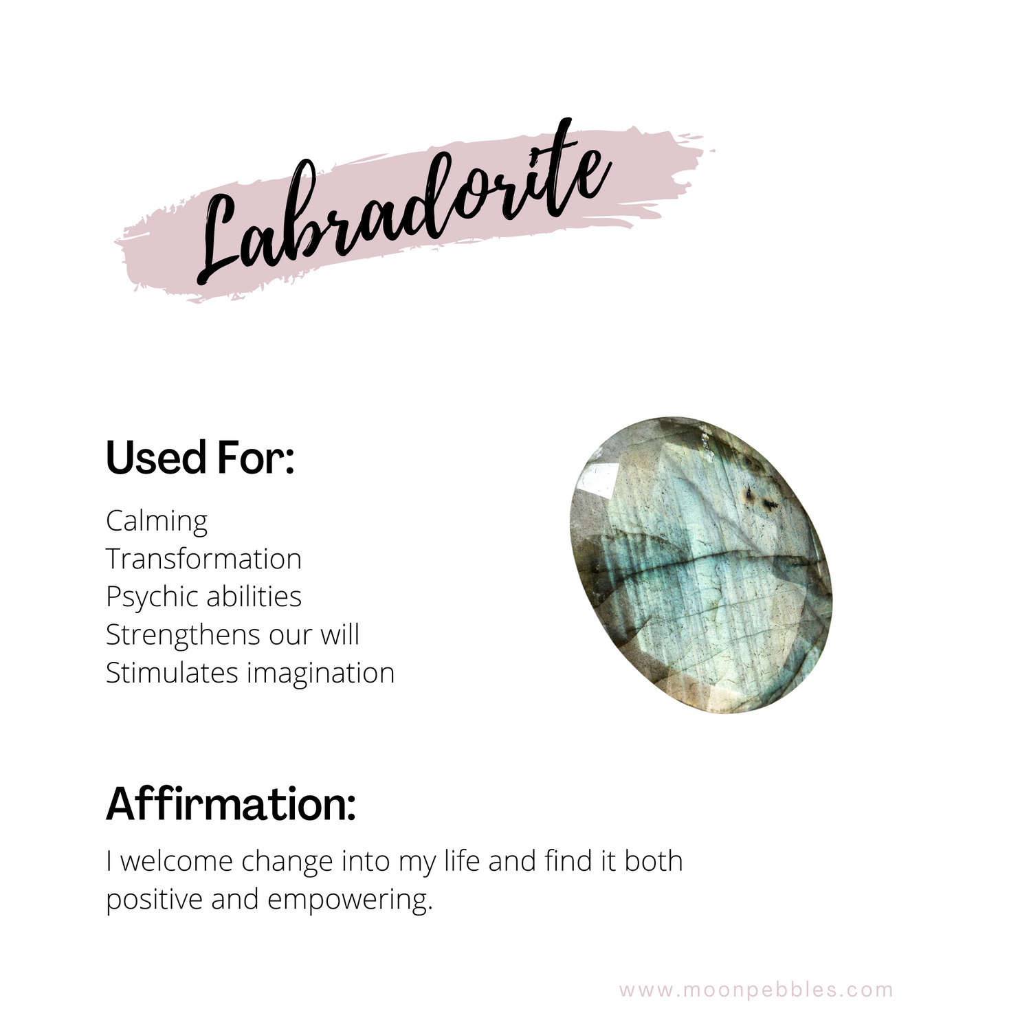 Healing Properties of Labradorite Moon Pebbles