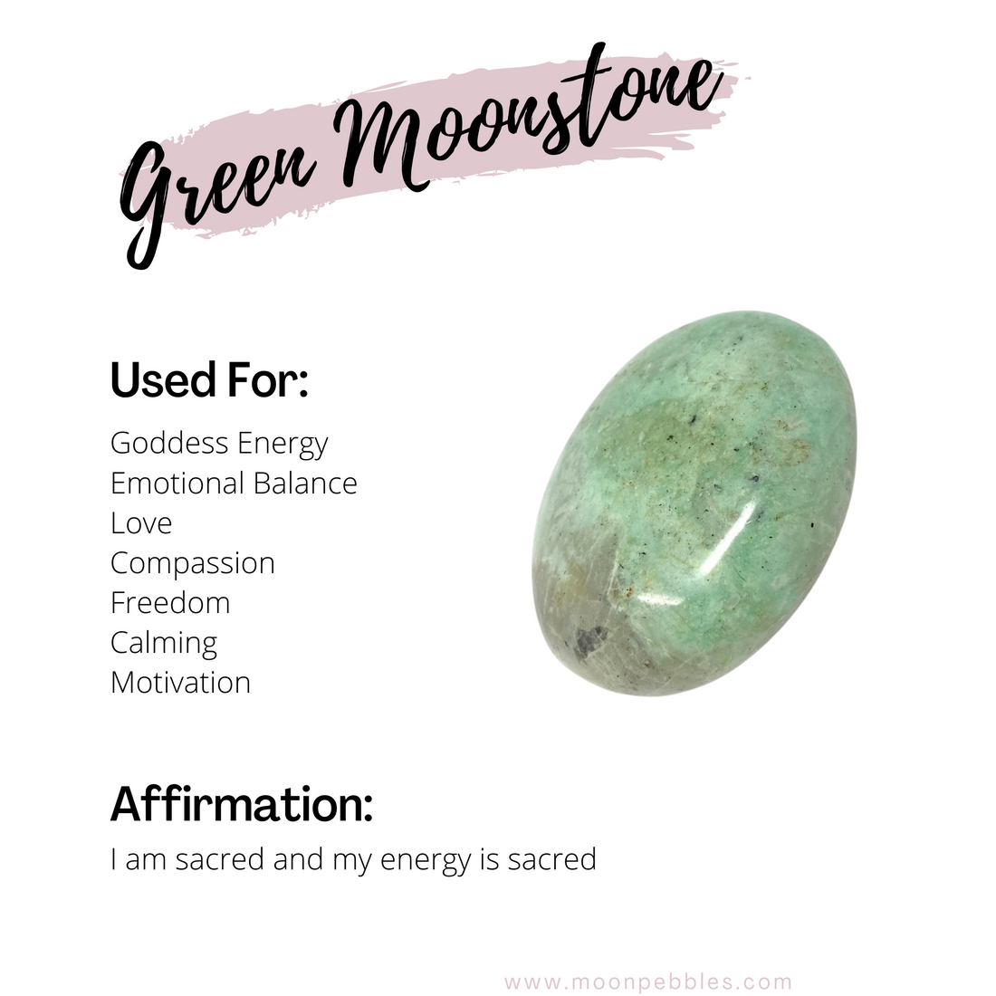 Healing Properties of Green Moonstone | Crystal Subscription Box Australia | Moon Pebbles