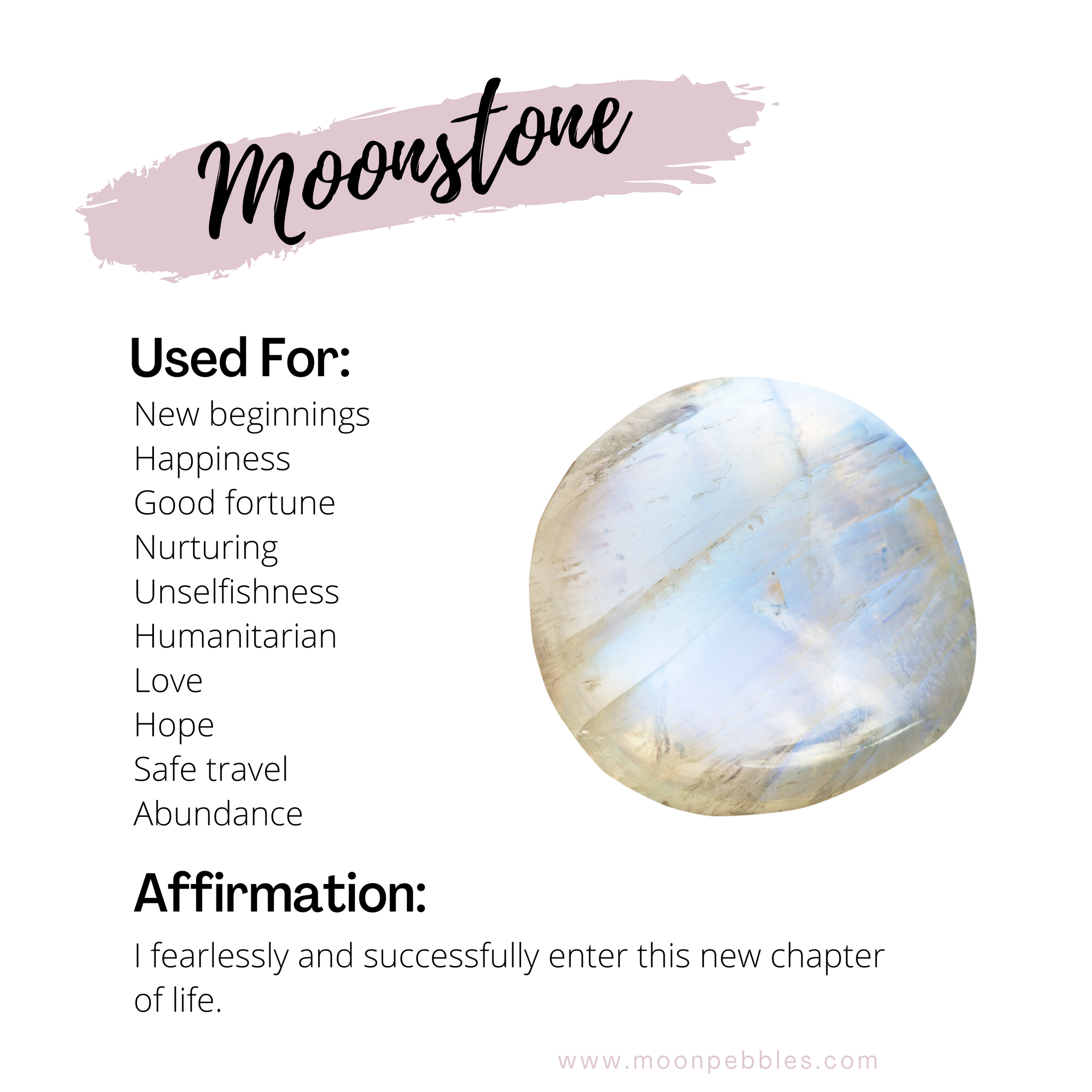 Healing Properties of Moonstone Moon Pebbles