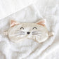 White Cat Face Satin Sleep Mask