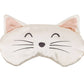 White Cat Face Satin Sleep Mask