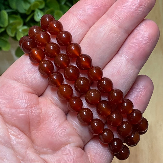 Carnelian Bead Bracelet - Concentration, Energy and Confidence