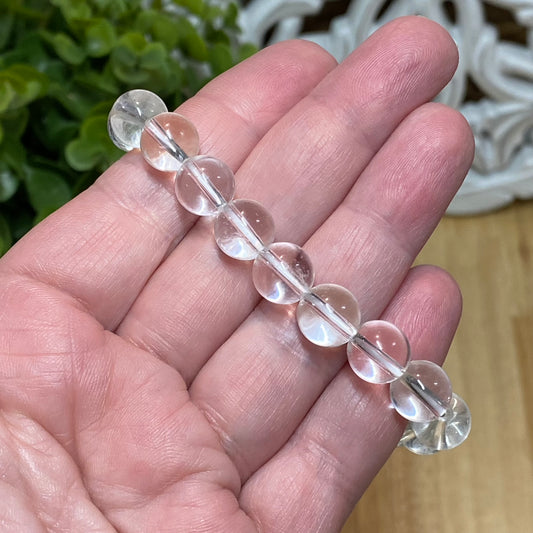 Clear Quartz Bead Bracelet (10mm) - Master Healer, Amplifying and Energising