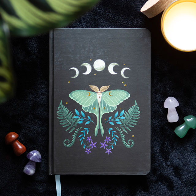 Dark Forest Collection: Luna Moth A5 Notebook