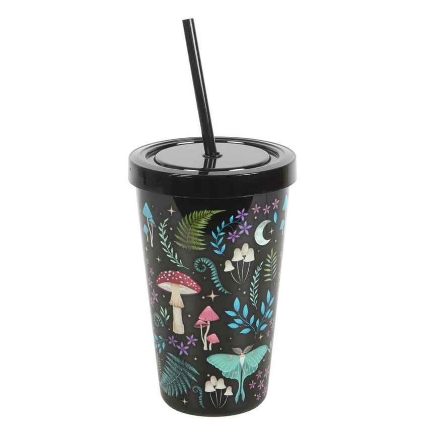 Dark Forest Collection: Plastic Tumbler with Straw