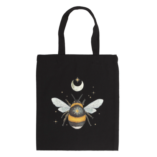 Dark Forest Collection: Forest Bee Cotton Tote Bag