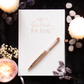 Gratitude Journal Notebook with Rose Quartz Crytal Chip Pen