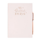 Gratitude Journal Notebook with Rose Quartz Crytal Chip Pen