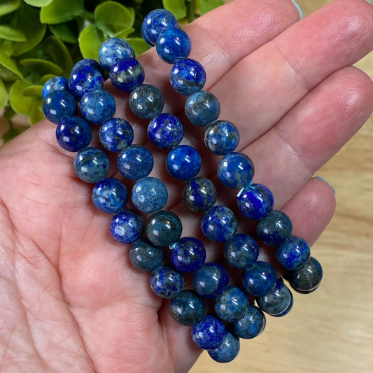 Lapis Lazuli Bead Bracelet (10mm) - Protection, Peace and Guidance