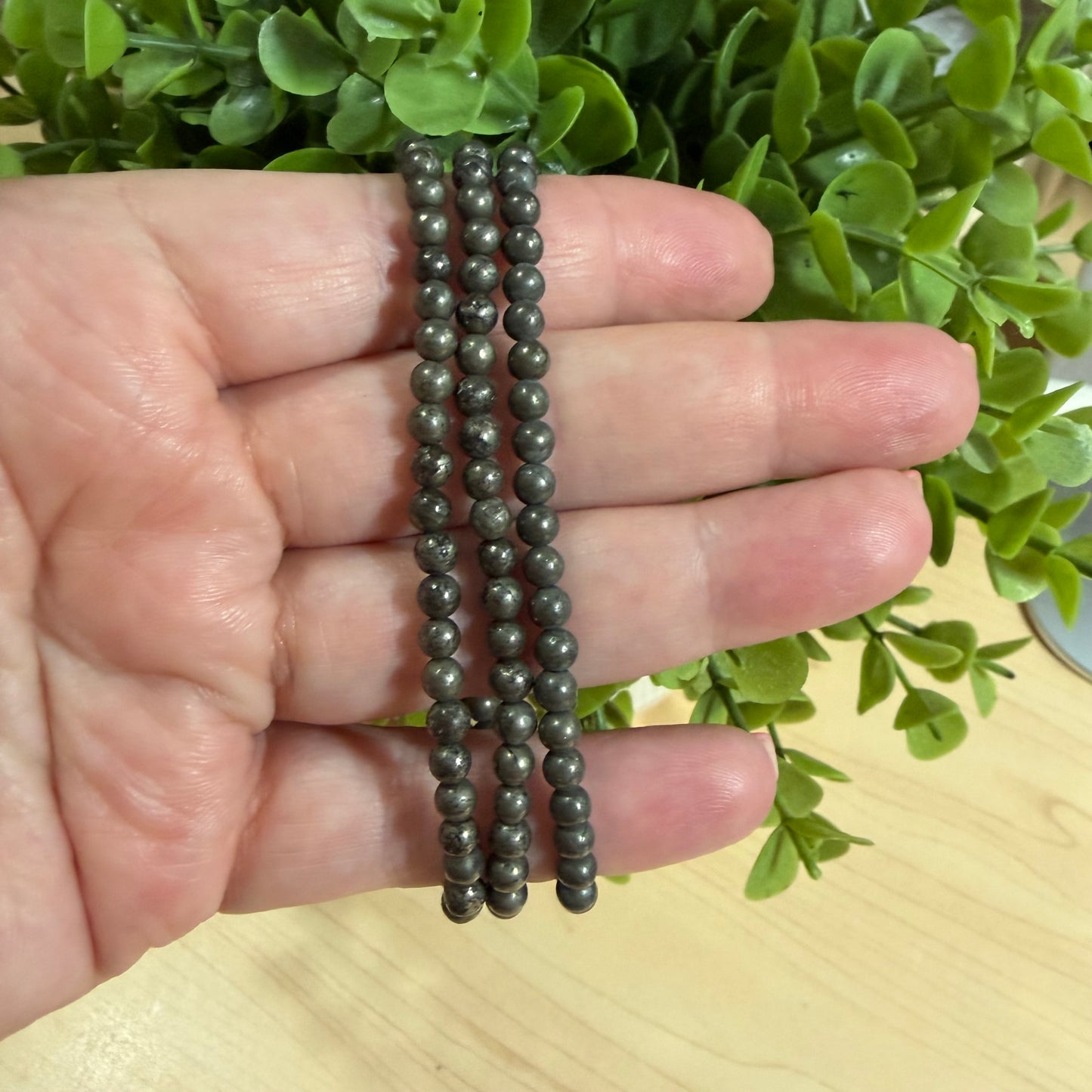 Pyrite Bead Bracelet - 4mm