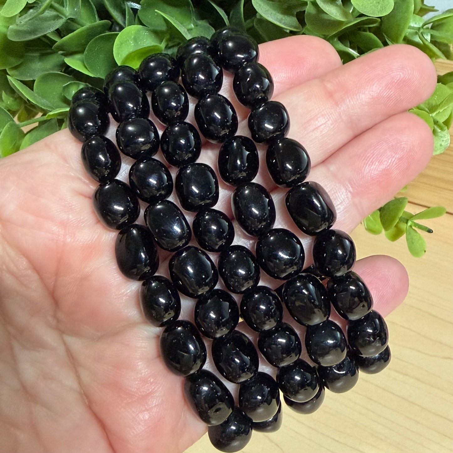 Black Obsidian Pebble Bracelet