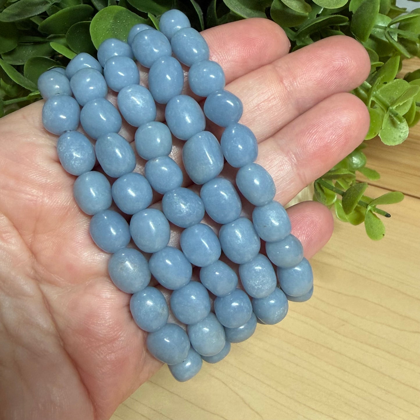 Angelite Pebble Bracelet