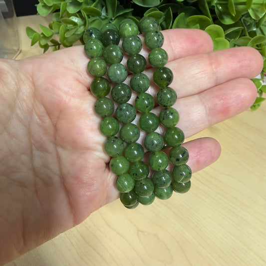 Canadian Jade Bead Bracelet - 8mm