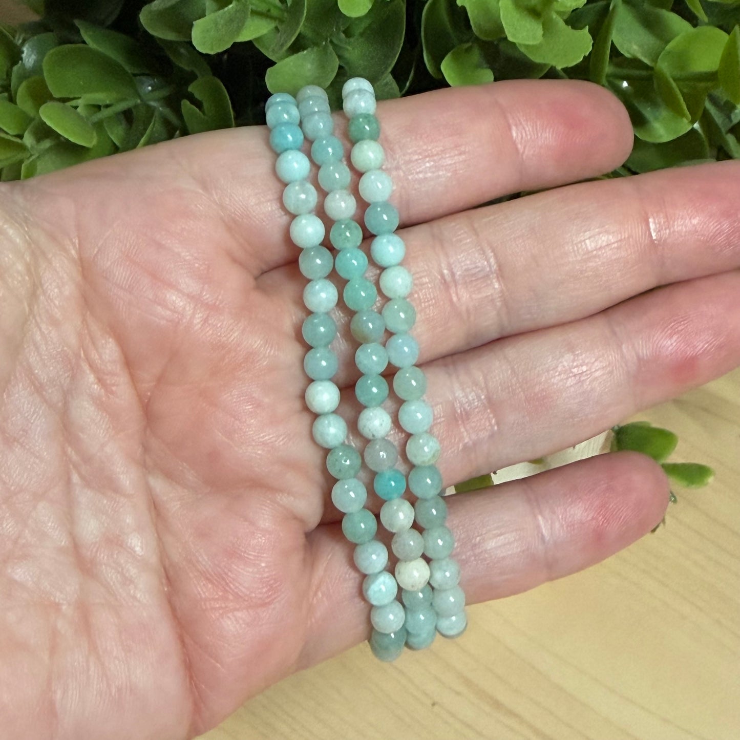 Caribbean Calcite Bead Bracelet - 4mm