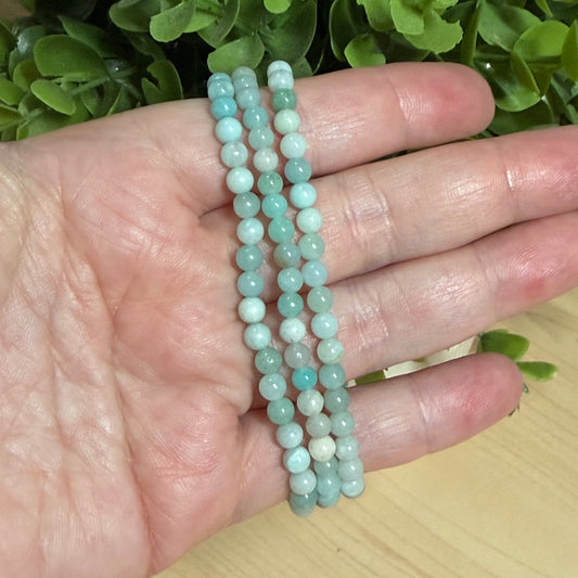 Caribbean Calcite Bead Bracelet - 4mm