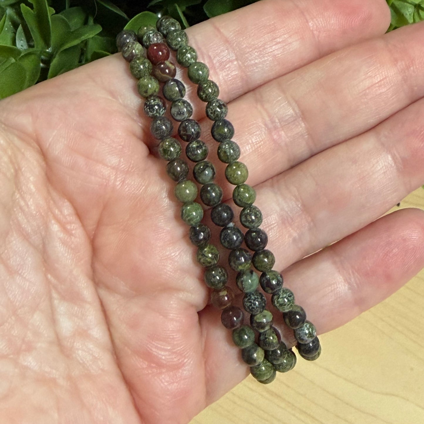 Dragon's Blood Bead Bracelet - 4mm