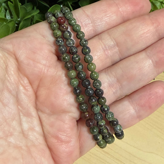 Dragon's Blood Bead Bracelet - 4mm