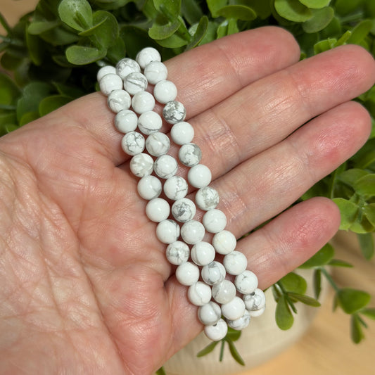 Howlite Bead Bracelet - 6mm