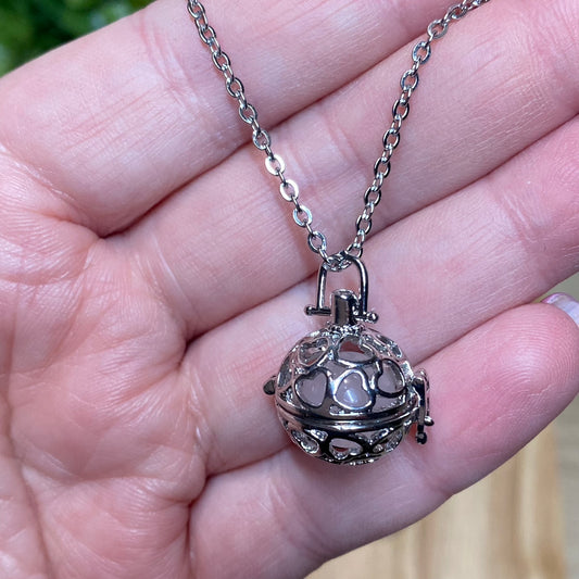 Crystal Cage Pendant - Rose Quartz for Love, Forgiveness and Confidence