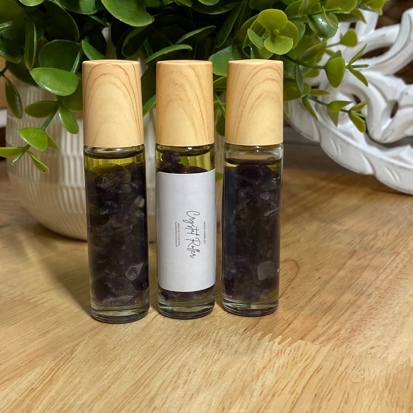 Crystal Infused Essential Oil Roller - Meditation