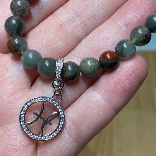 Zodiac Crystal Bead Bracelet - Pisces