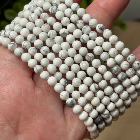 Howlite Bead Bracelet - 4mm