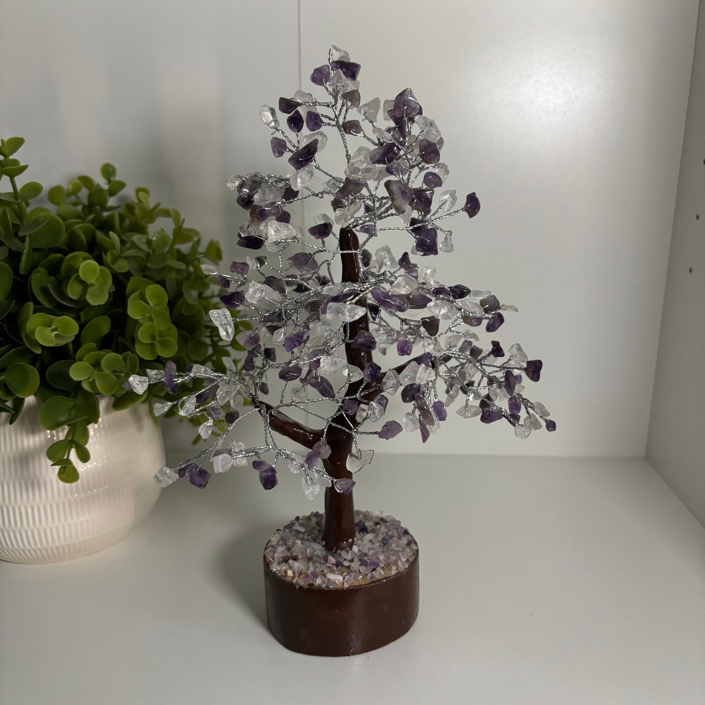 Crystal Chip Tree - Clear Quartz & Amethyst (22cm)