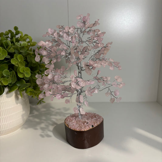 Crystal Chip Tree - Rose Quartz (22cm)