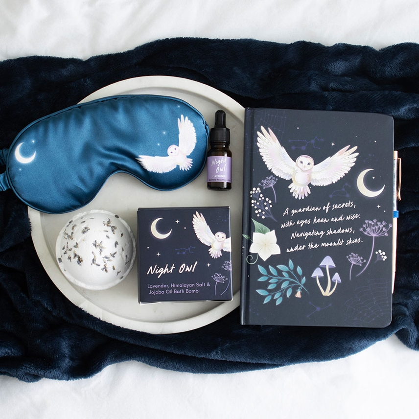 Night Owl Journal with Sodalite Pen