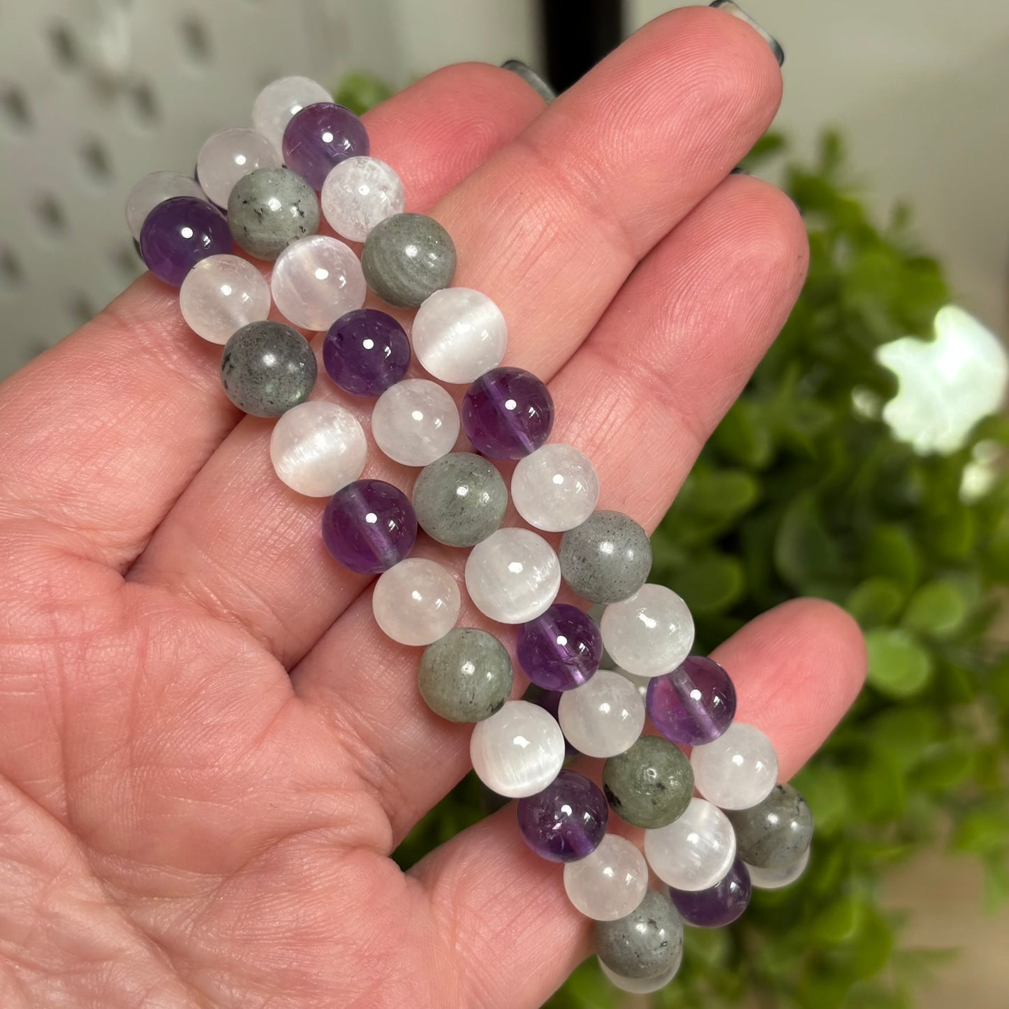 Plus Size - Selene Bead Bracelet 8mm - Lunar Energy, Intuition, Femininity