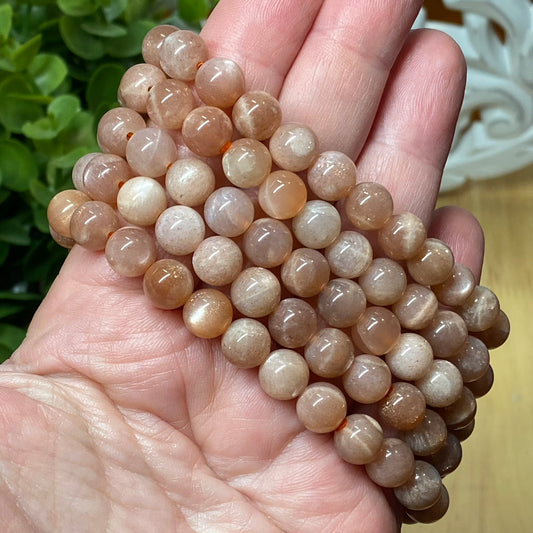 Plus Size - Sunstone Bead Bracelet 8mm - Happiness, Energy and Confidence