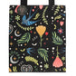 Black Folk Floral Polycotton Tote Bag