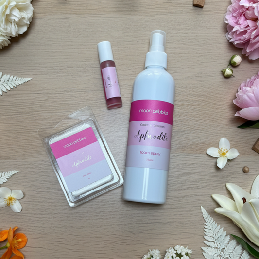 Aphrodite Fragrance Set Flat Lay