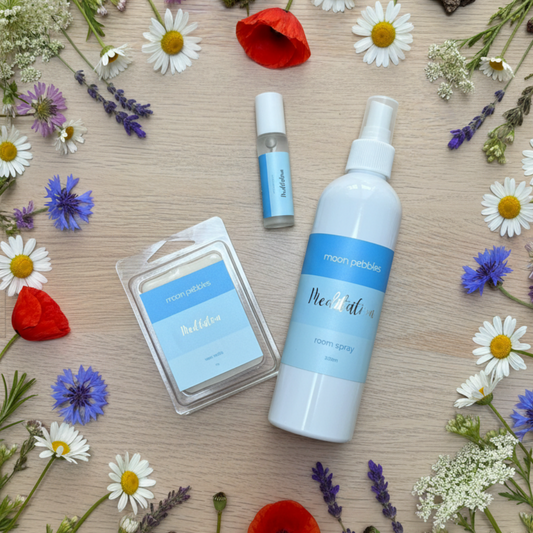 Meditation Fragrance Set Flat Lay