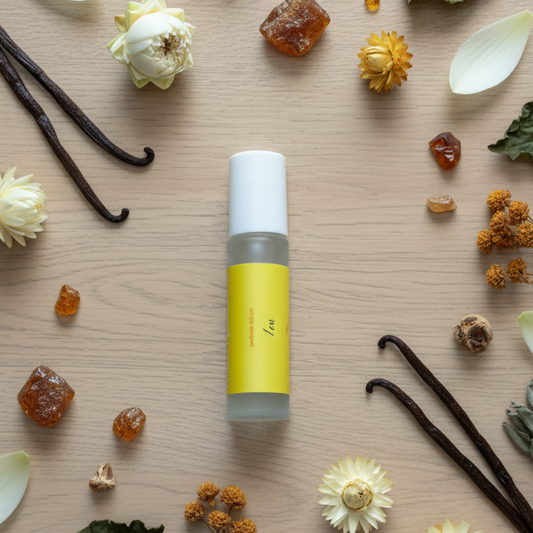 Zen Perfume Roll-On Flat Lay