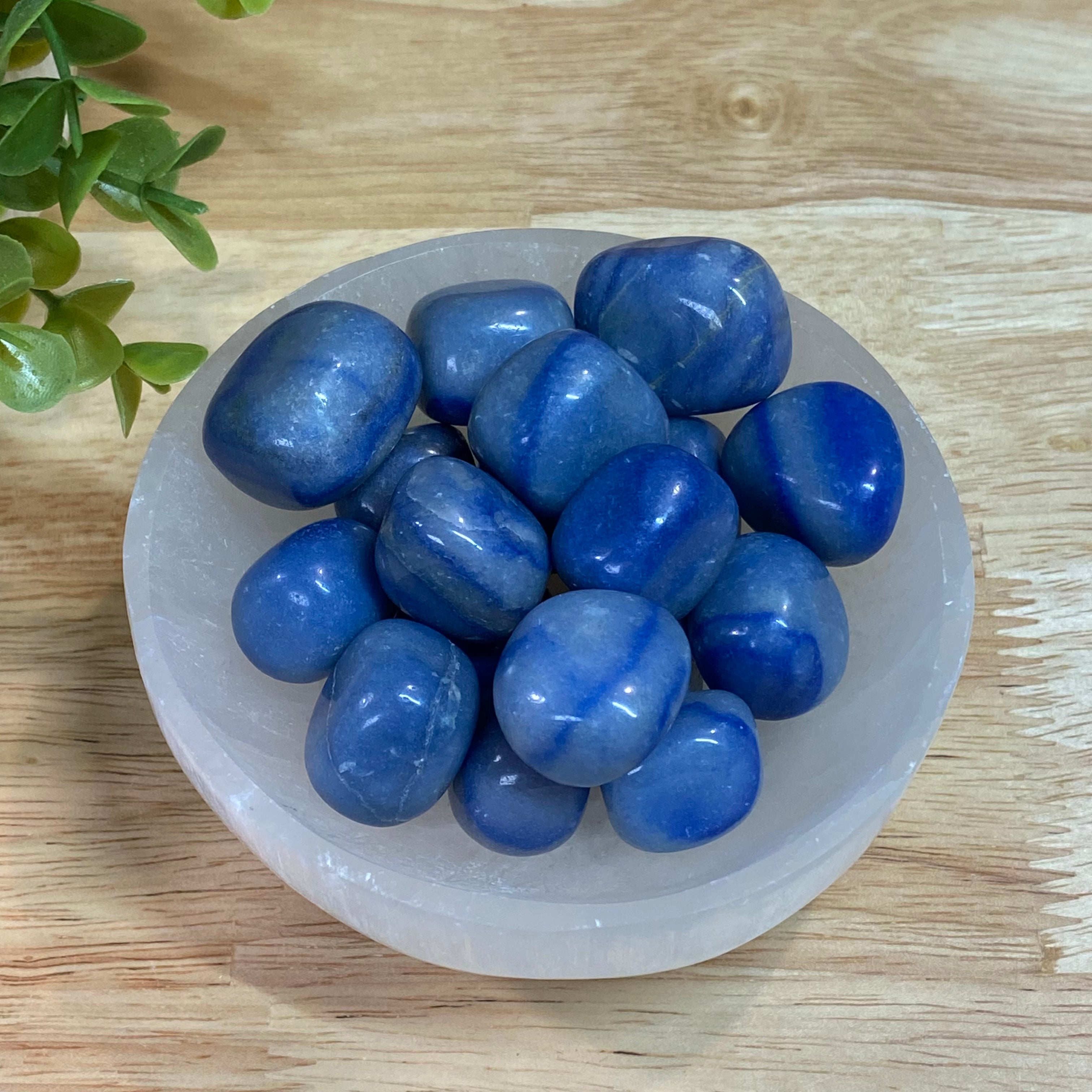 Blue Aventurine Tumble Stones – Moon Pebbles